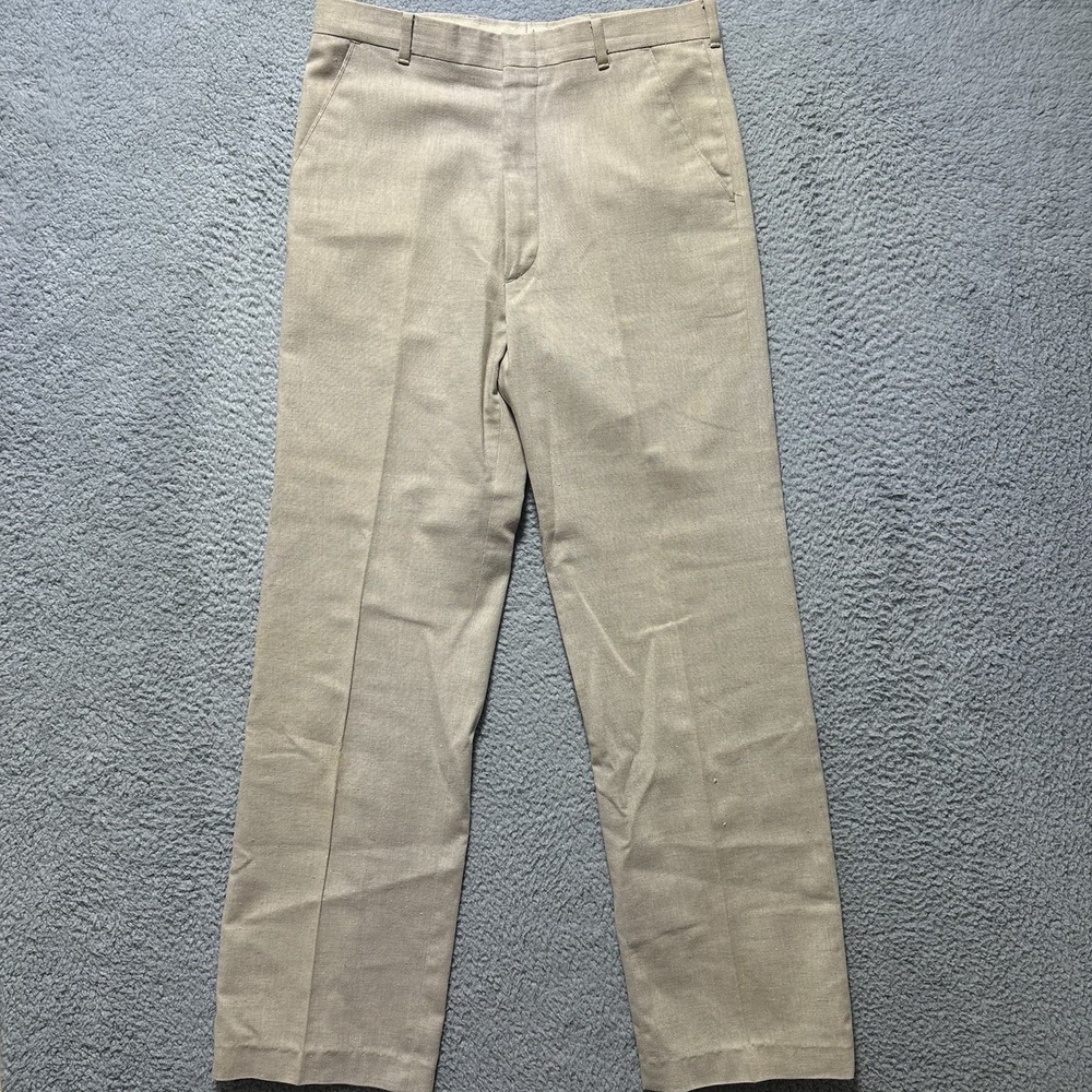 Vintage 1980's Levis Trimcut Linen Pants‎ Size 32x36 Preppy Flat Front